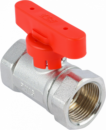 Кран шаровой FAR 3/4", ВР, красн. бабочка, хром